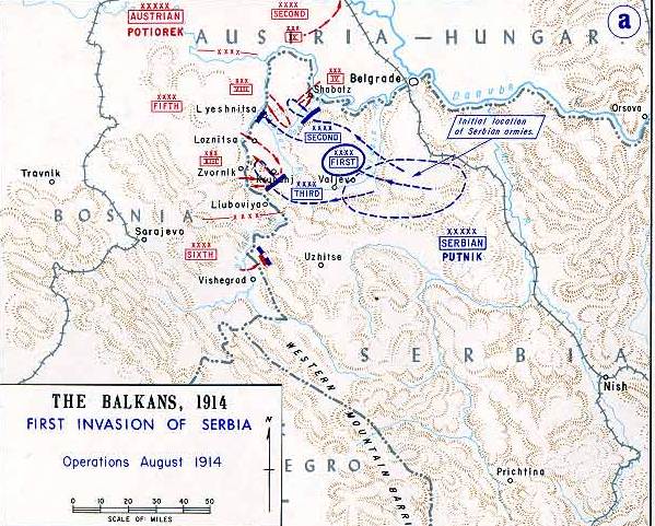 I wojna światowa - pierwszy atak austro-węgier na serbię 1914.jpg