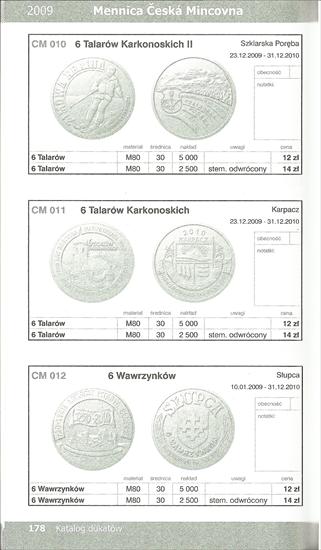 Katalogi monet - Katalog monet zastępczych 2010 - Mennica Czeska - 178.jpg