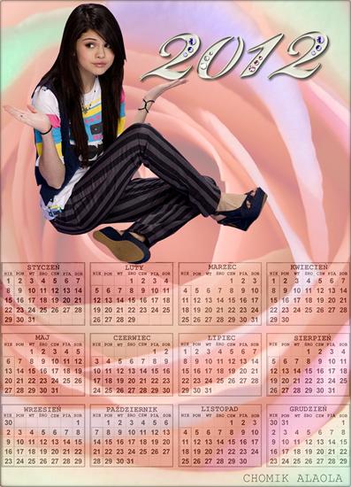 Kalendarz 2012 - selena 2012 kalendarz chomik alaola.jpg