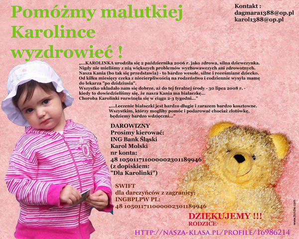 POMÓŻMY DZIECIĄ - Pomóż karolince wyzdrowieć.jpg