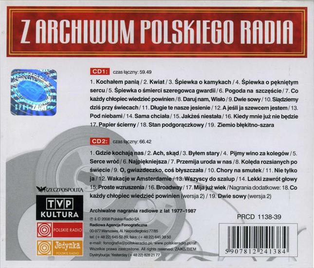 Seweryn Krajewski - Z Archiwum Polskiego Radia 2008 2CD - Seweryn Krajewski - Z Archiwum Polskiego Radia.b.jpg