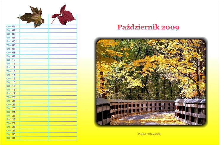 Kalendarze Biurowe, Miesięczne - 10 2009.jpg