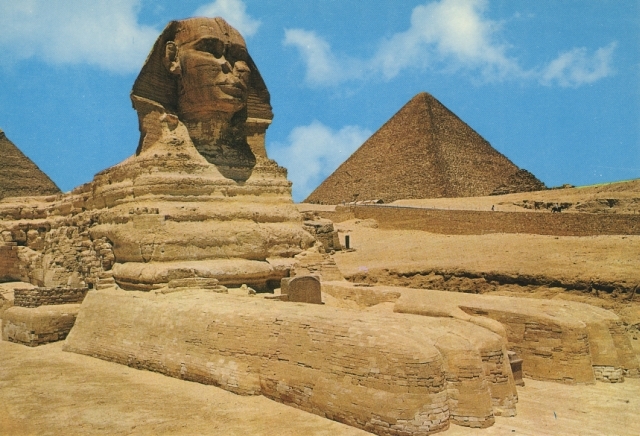 TAPETY ZNANE MIEJSCA ŚWIATA - Egypt- Sphynx Pyramids 1.jpg