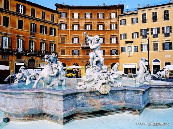 Krajobrazy i inne - Neptunes Fountain, Piazza Navona, Rome, Italy.jpg