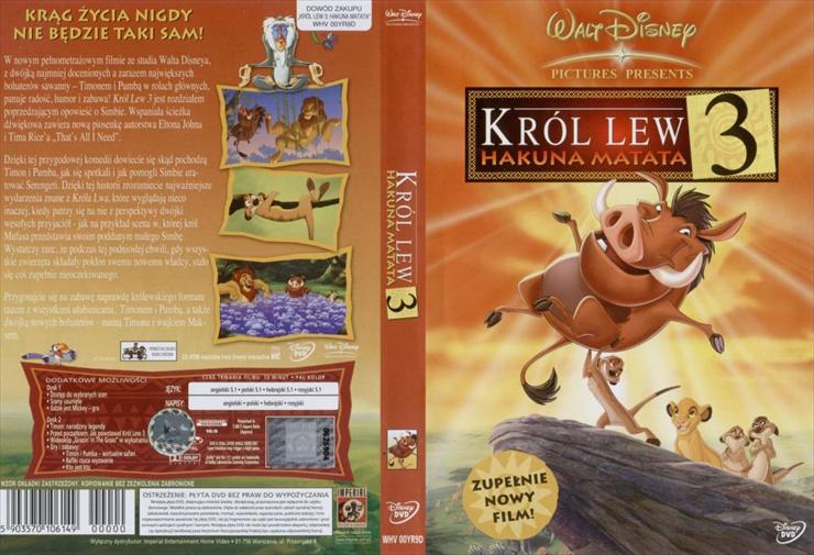 okładki bajek na DVD polskie - Król Lew 3.jpg