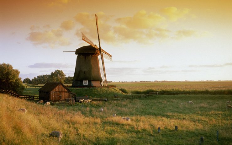 Wiatraki - Netherlands, Molen bij Alkmaar Windmill near Alkmaar.jpg