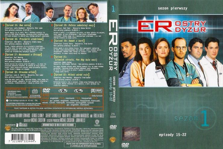 Okładki - ER Ostry dyżur - Emergency Room Season 1 Disc 3.jpg