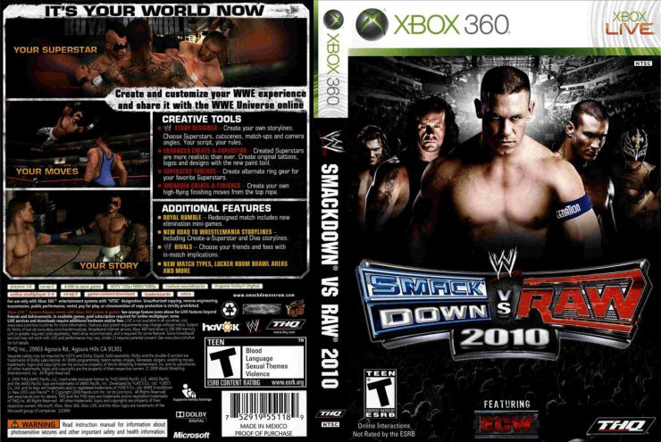Okładki do gier Xbox360 - WWE_Smackdown_2010_NTSC-Front-www.FreeCovers.net.jpg