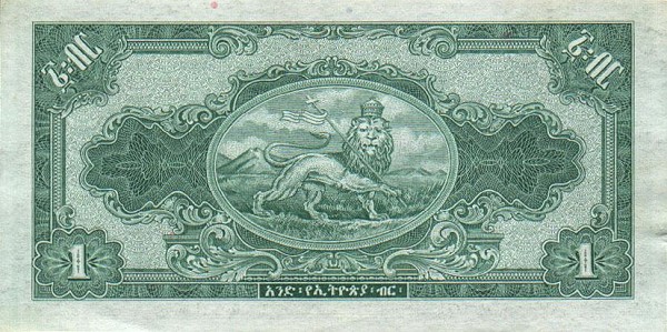 Banknoty Etiopia - ethiopiap12b-1Dollar-1945-donated_b.jpg