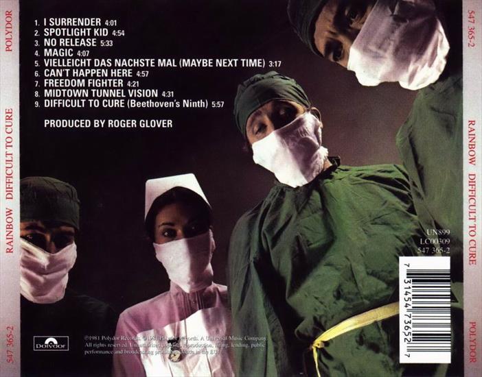 1981 - Difficult To Cure - Rainbow - Difficult To Cure - back.jpg