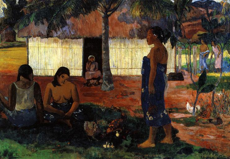 Gauguin Paul 1848... - 1896  Paul Gauguin  No Te Aaha Oe Riri, Pourquoi...Toile  95,3x130,5 cm  Chicago, The Art Institute.jpg