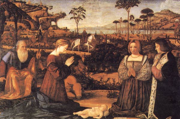 Carpaccio, Vittore 1455-1526 - CARPACCIO ADORAZIONE DEL BAMBINO,1505, LISBONA, MUSEO CALOUS.JPG