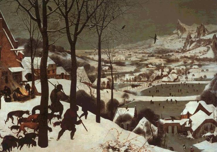 MALARSTWO układ alfabetyczny - Bruegel Pieter starszy, zwany Chłopskim - Myśliwi na śniegu.jpg