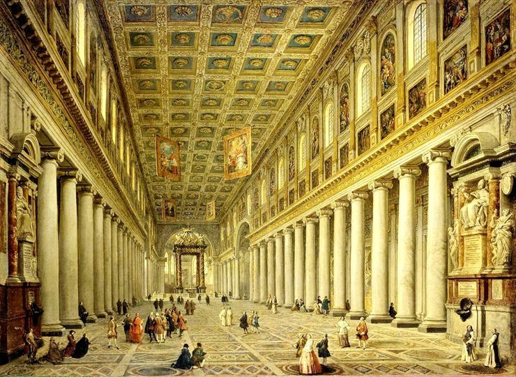 OBRAZY - Panini Giovanni Paolo - Interior of S. Maria Maggore in Rome - GJ-5534.jpg