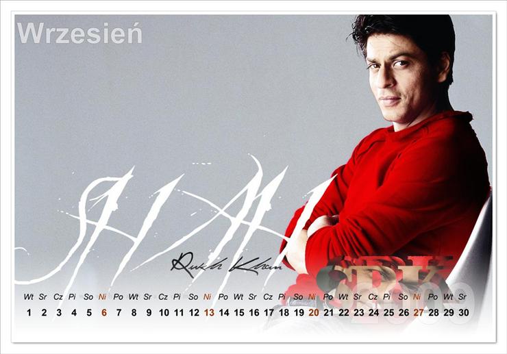 Kalendarze 2009 z Shahrukh Khan - Wrzesień.jpg