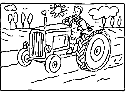 wieś, gospodarstwo - Traktor.gif