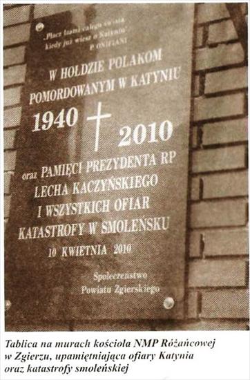 Dokumenty-SMOLEŃSK mesjasz74 - Zgierz - tablica ku czci ofiar Katynia 1940 i Smoleńska 2010.jpg