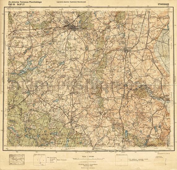 Bajzel - POLISH MILITARY MAPS - Mapa_WIG_100k_P33_S27_Starogard 1932.jpg