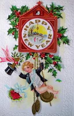 Boże Narodzenie 1 - 281-happy-new-year-clock-boy-vintage-postcard.jpg